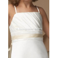 Spaghetti colonne Spaghetti Straps Satin Organza Organza Flower Girl Robe